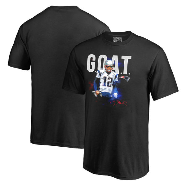 Tom Brady New England Patriots Pro Line by Fanatics Branded Youth GOAT T-Shirt - Black